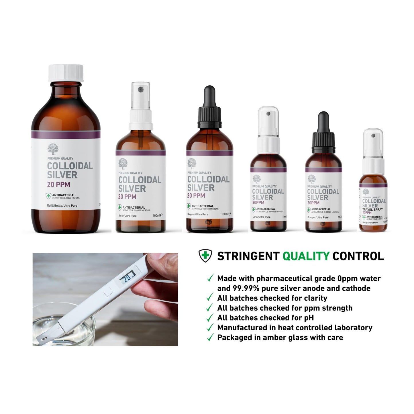 20 ppm Colloidal Silver Solution Bottle 300ml - Nature's Greatest Secret - Supplements - Eco Natural Products