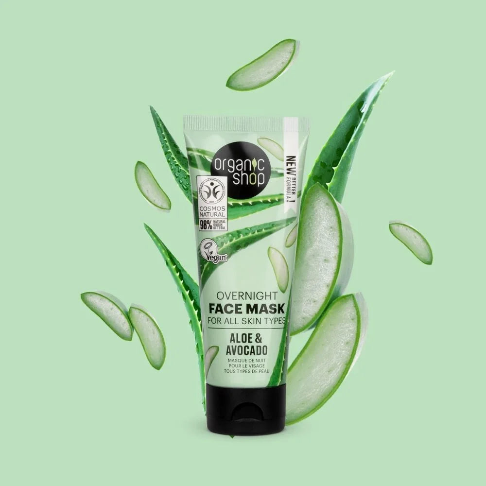 Avocado and Aloe Overnight Face Mask for All Skin Types 75ml
