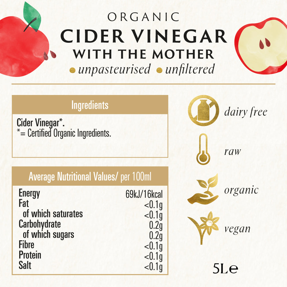 Organic Cider Vinegar with the Mother 5L