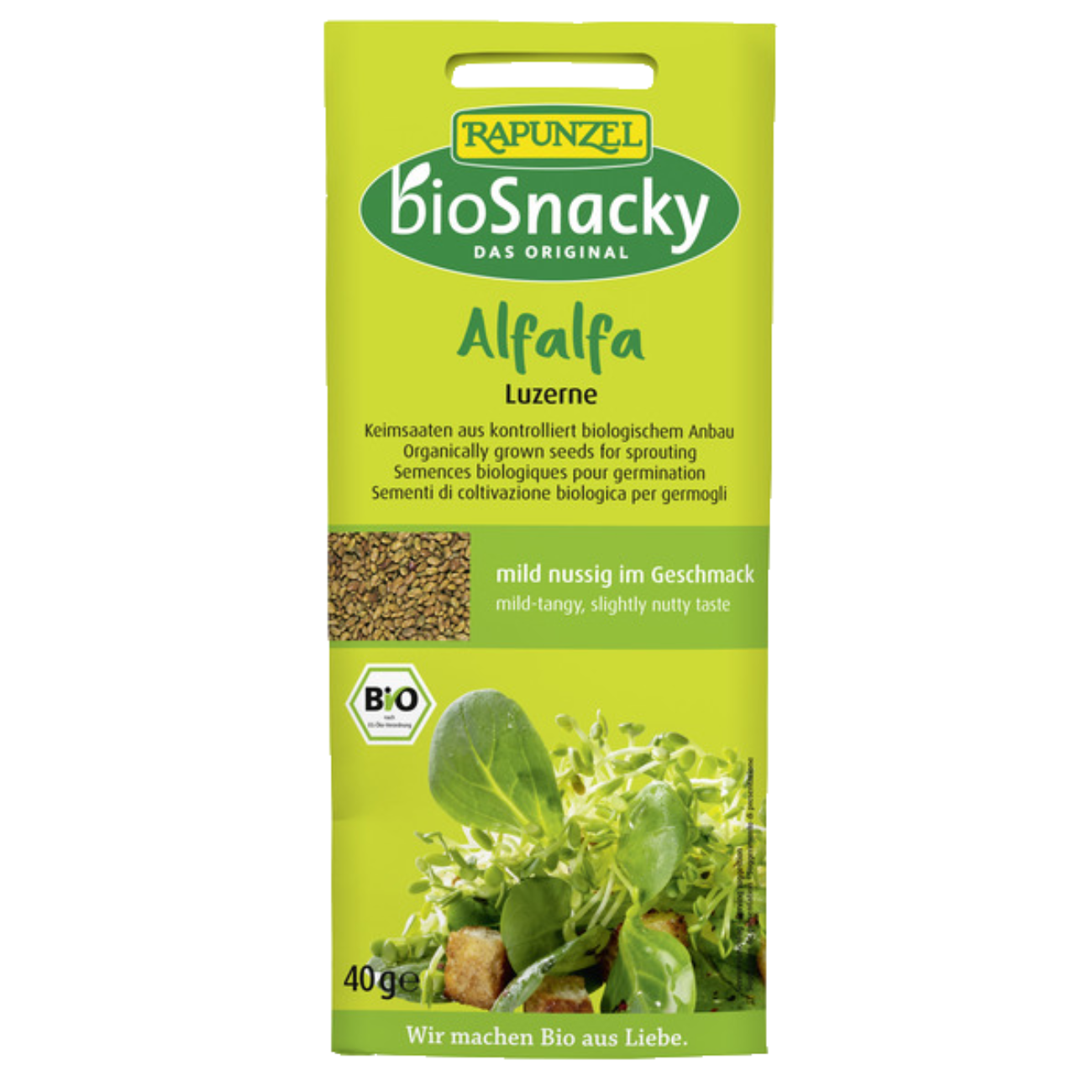 Organic BioSnacky Alfalfa Sprouting Seeds 40g