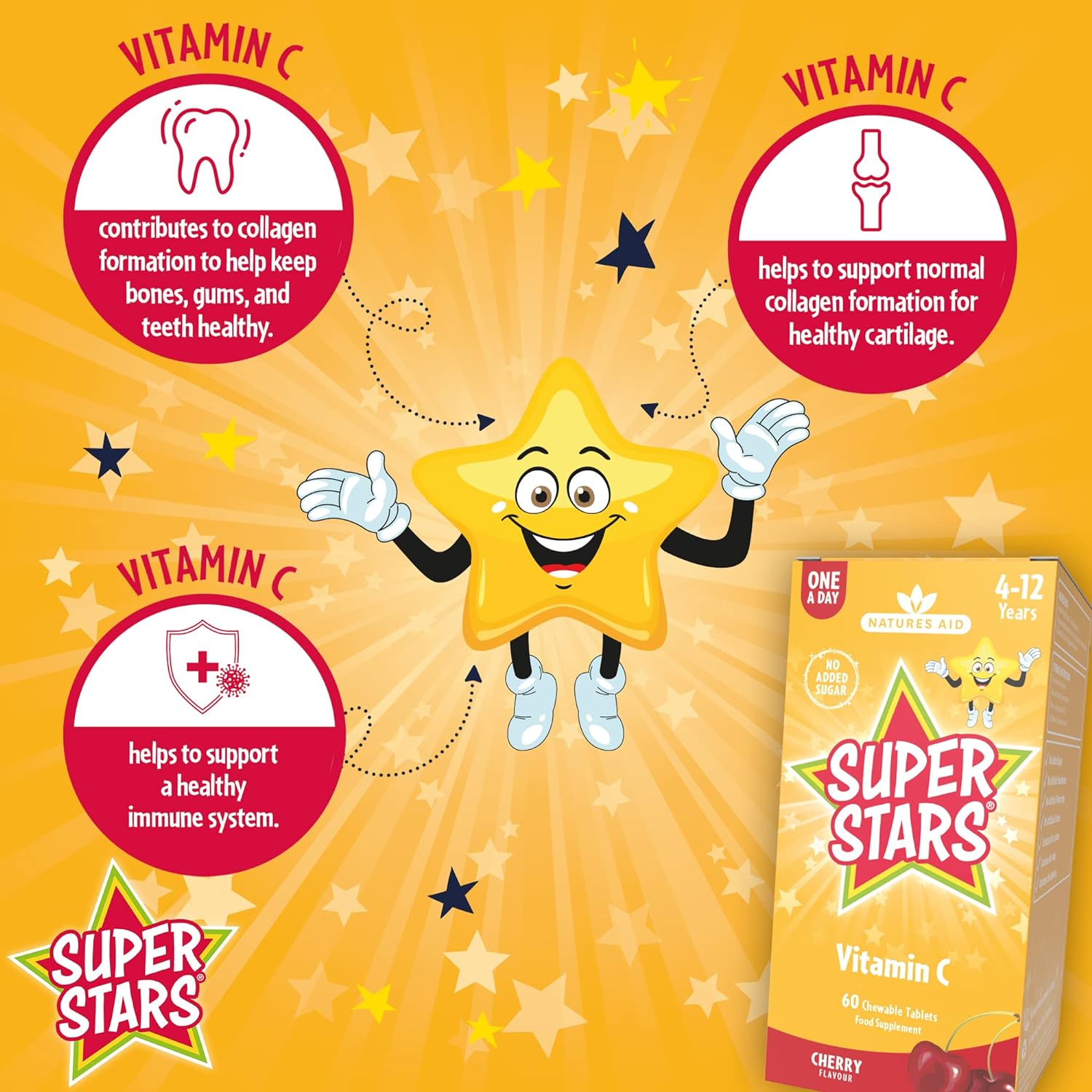 Super Stars Vitamin C 60 Chewable Tablets