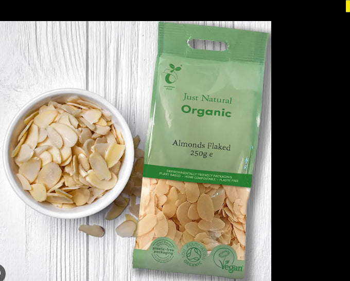 Organic Almonds Flaked 125g BBE 04.12.2025