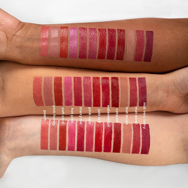 Benecos lipstick swatches