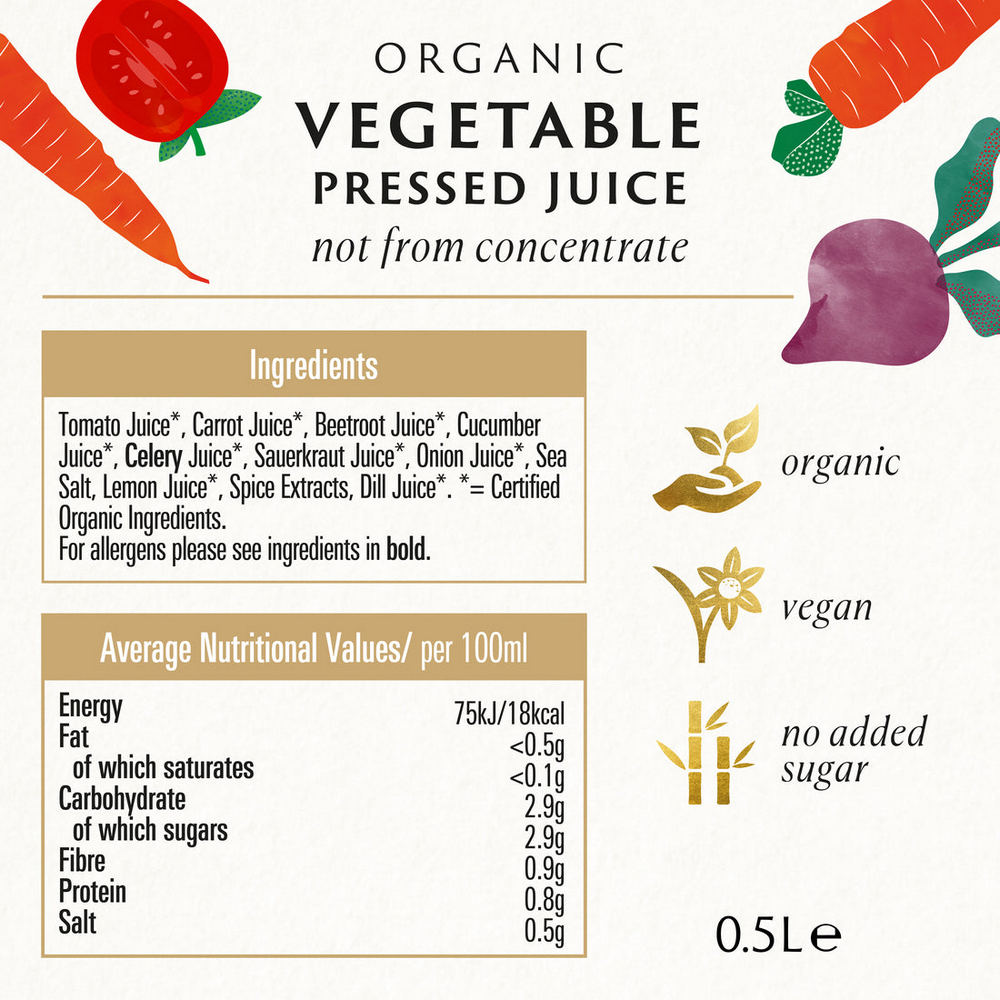 Vegetable Juice Pressed 0.5lt