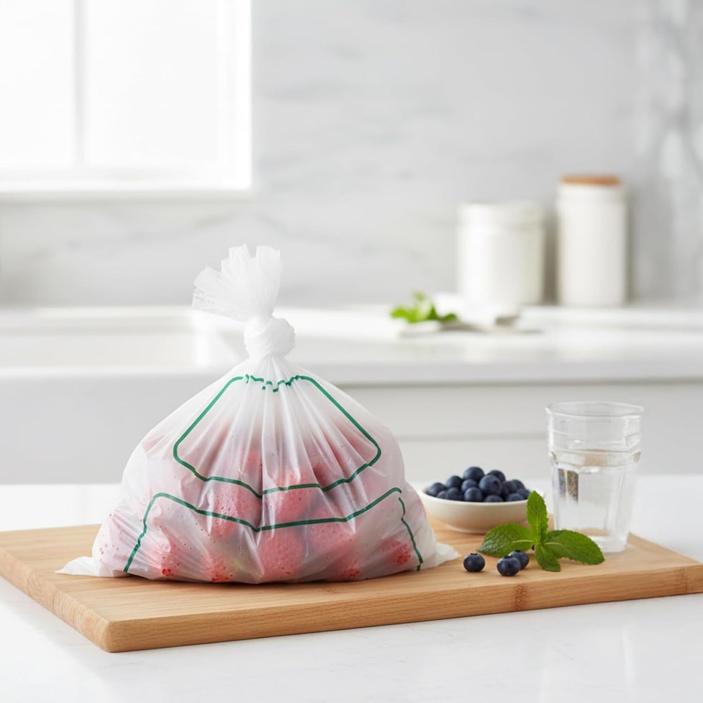 Eco Green Living Certified Compostable Food & Freezer Bags 2 Litre 1 Roll freezer safe smarter way to store lifestyle image