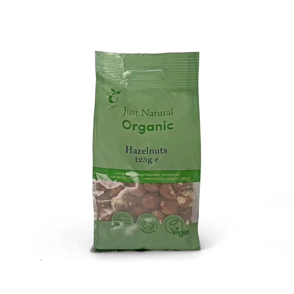Just Natural Organic Hazelnuts — certified organic, plastic-free