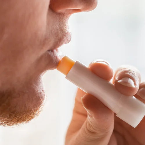 Benecos Vegan Classic Lip Balm 4.7g applying the balm 2