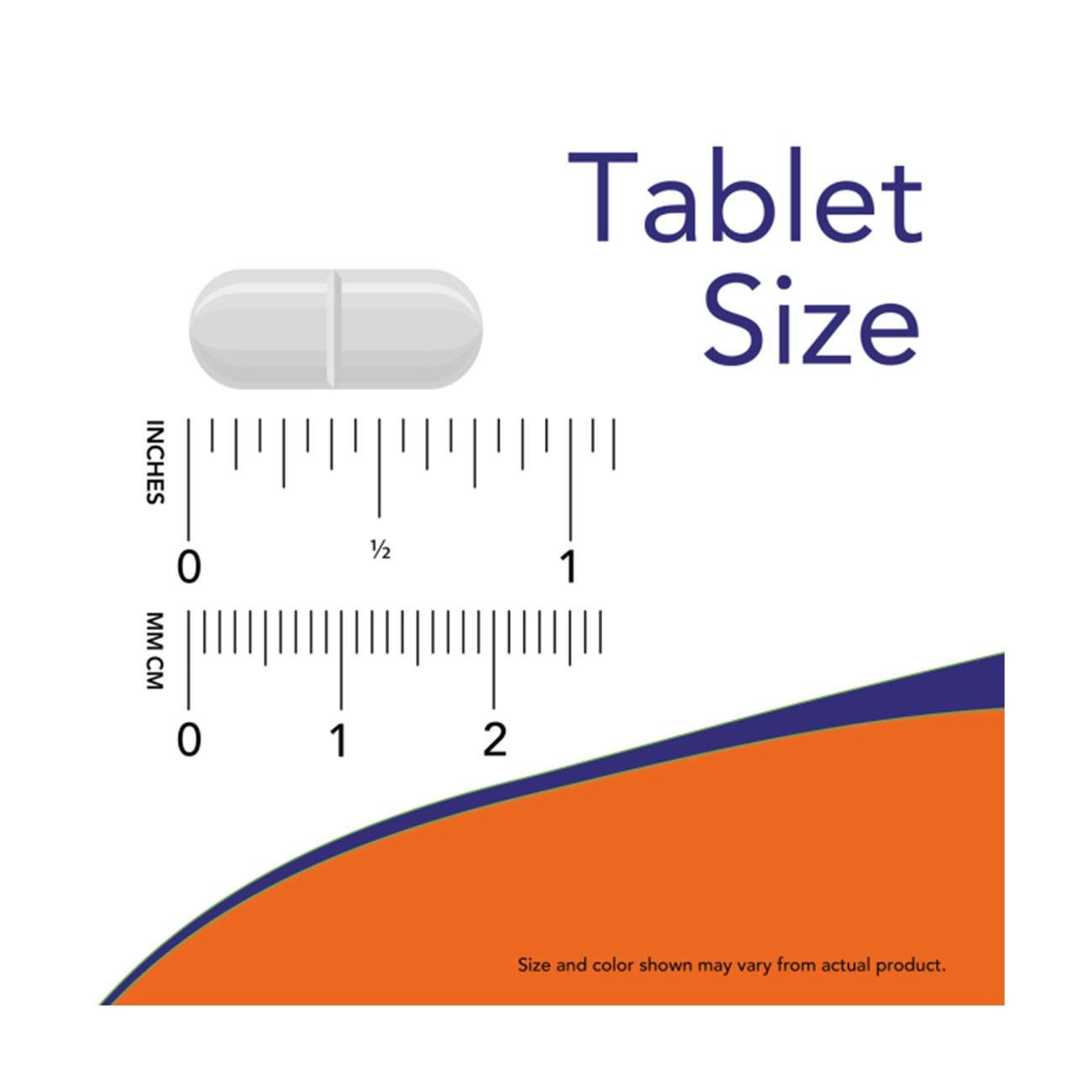 NOW Foods Calcium Lactate 250 Tablets – Tablet Size