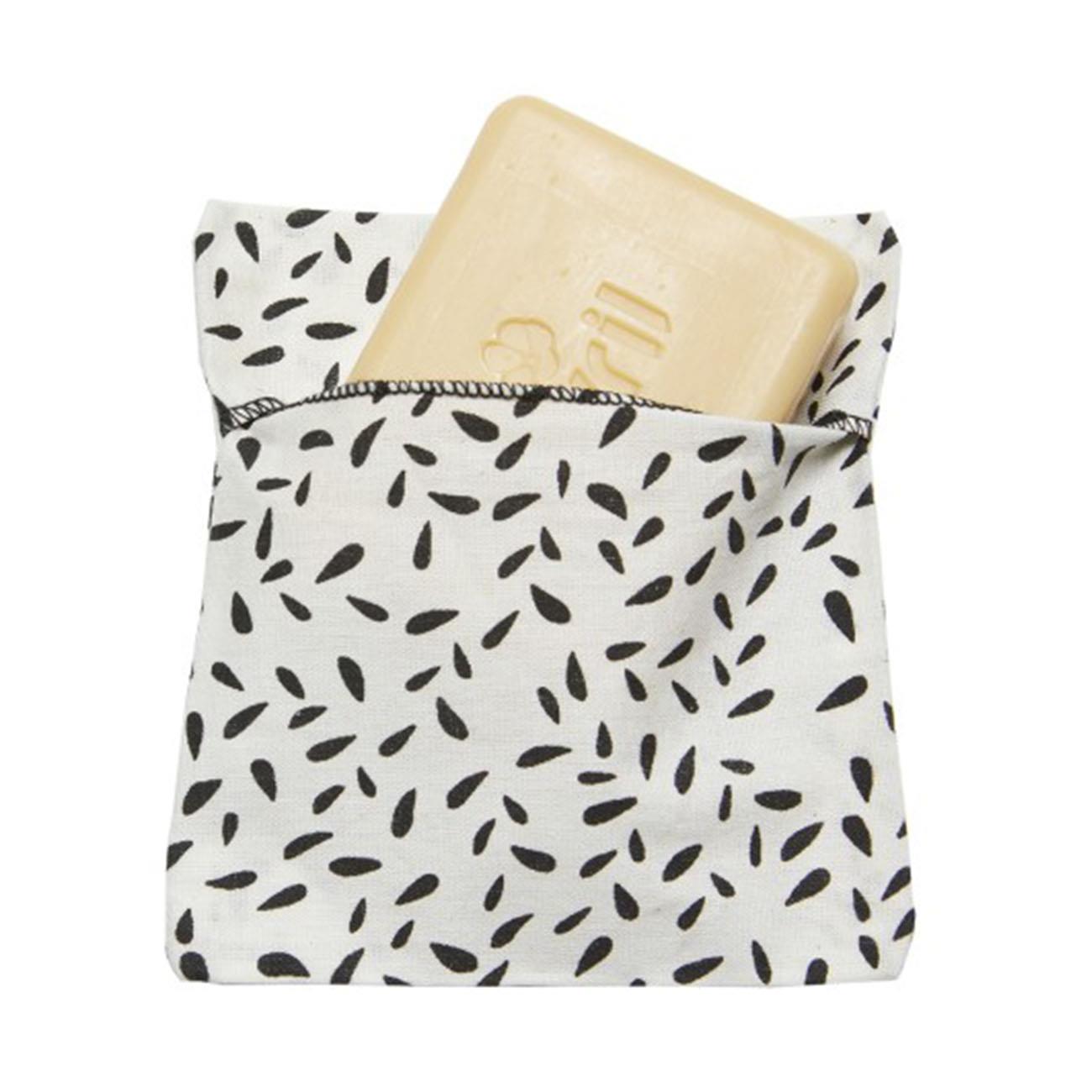Soap Pouch Coated Organic Cotton 10x11cm
