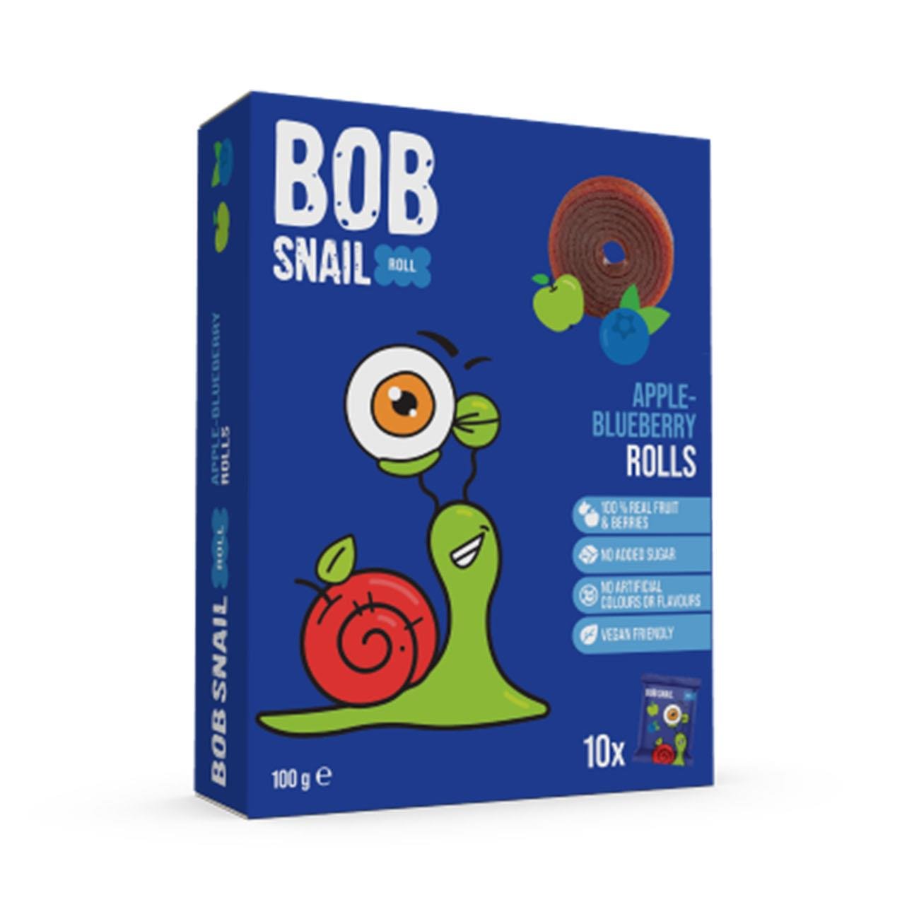 Apple - Blueberry Fruit Rolls 100g - Bob Snail - Fruit snack - Eco Natural Products