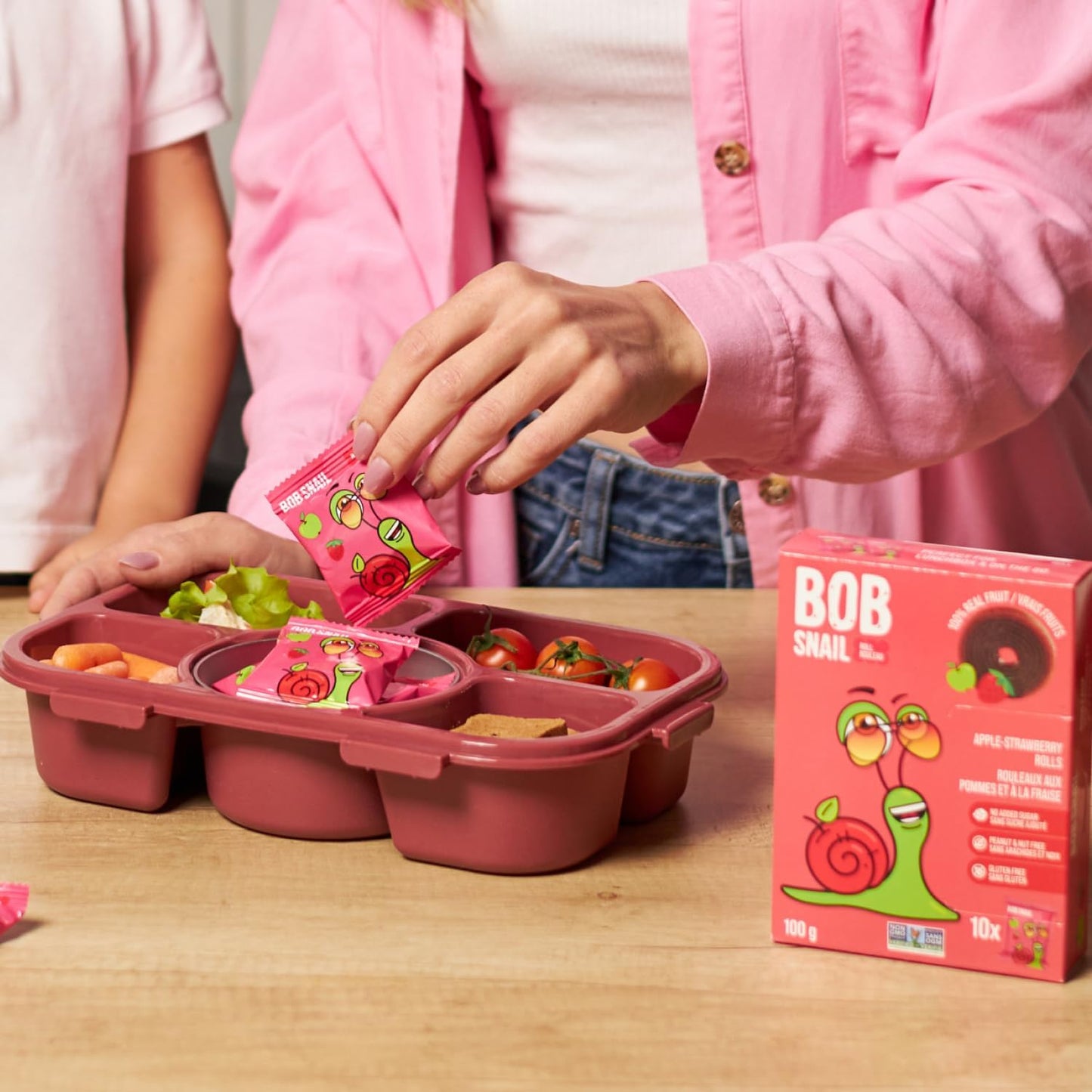 Apple - Strawberry Fruit Rolls 100g - Bob Snail - Fruit Snacks - Eco Natural Products