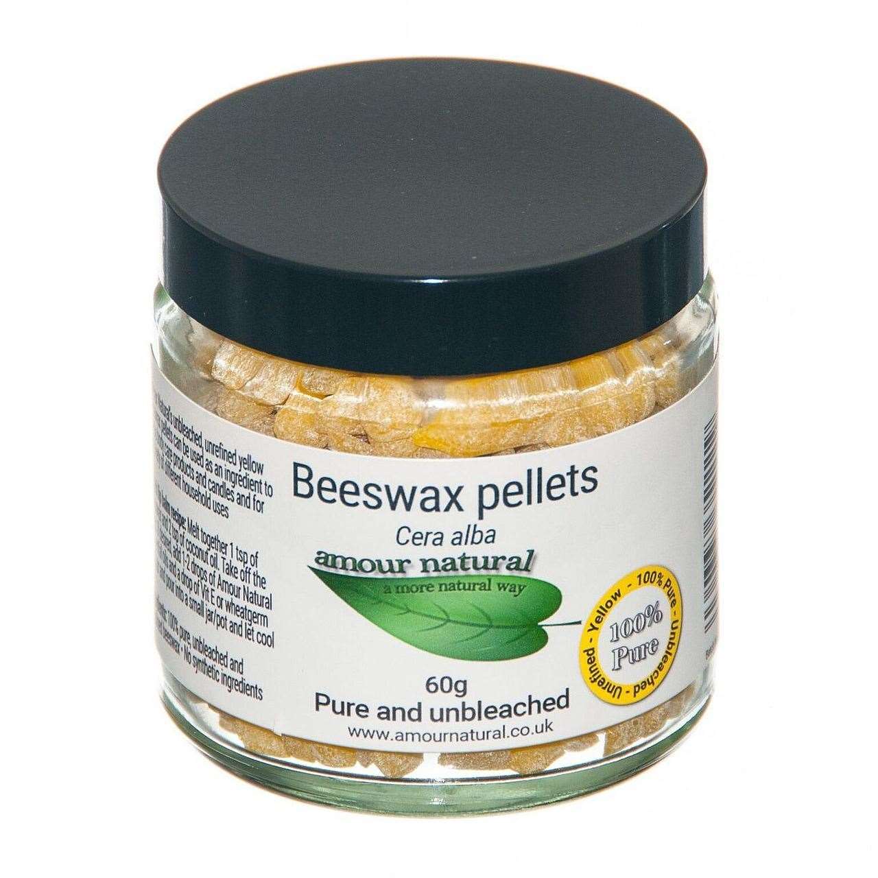 Beeswax Pellets 60g - Amour Natural - Beeswax Pellets - Eco Natural Products