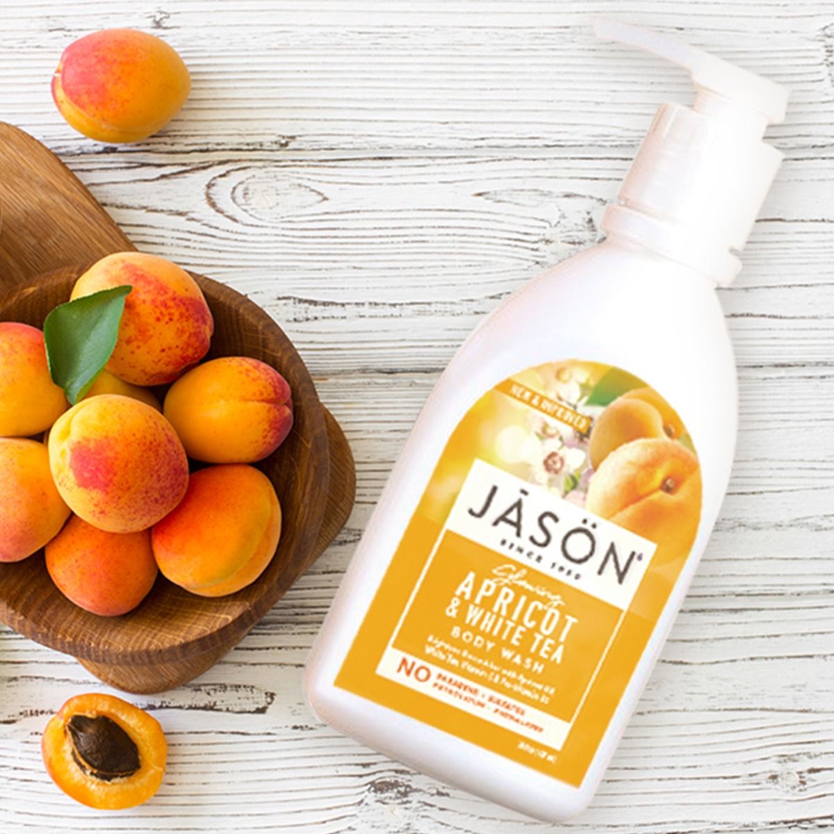 Body Wash Glowing Apricot 887ml - Jason - Body Wash - Eco Natural Products