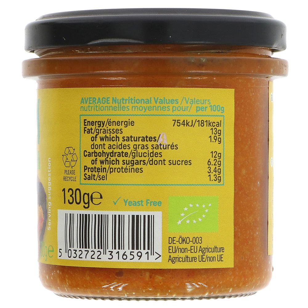 Organic Cashew and Bell Pepper Vegan Pate 130g