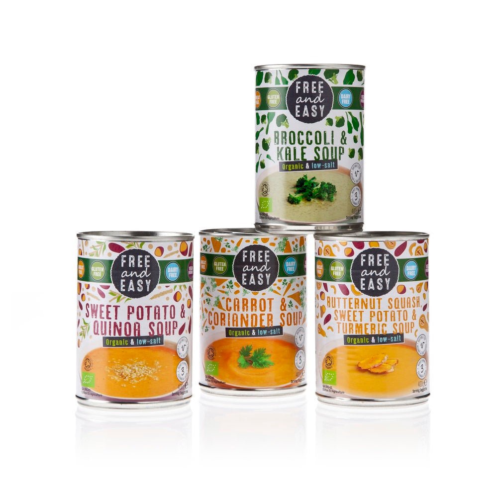 Butternut Squash, Sweet Potato & Turmeric Soup 400g - Free & Easy - Soups & Broths - Eco Natural Products