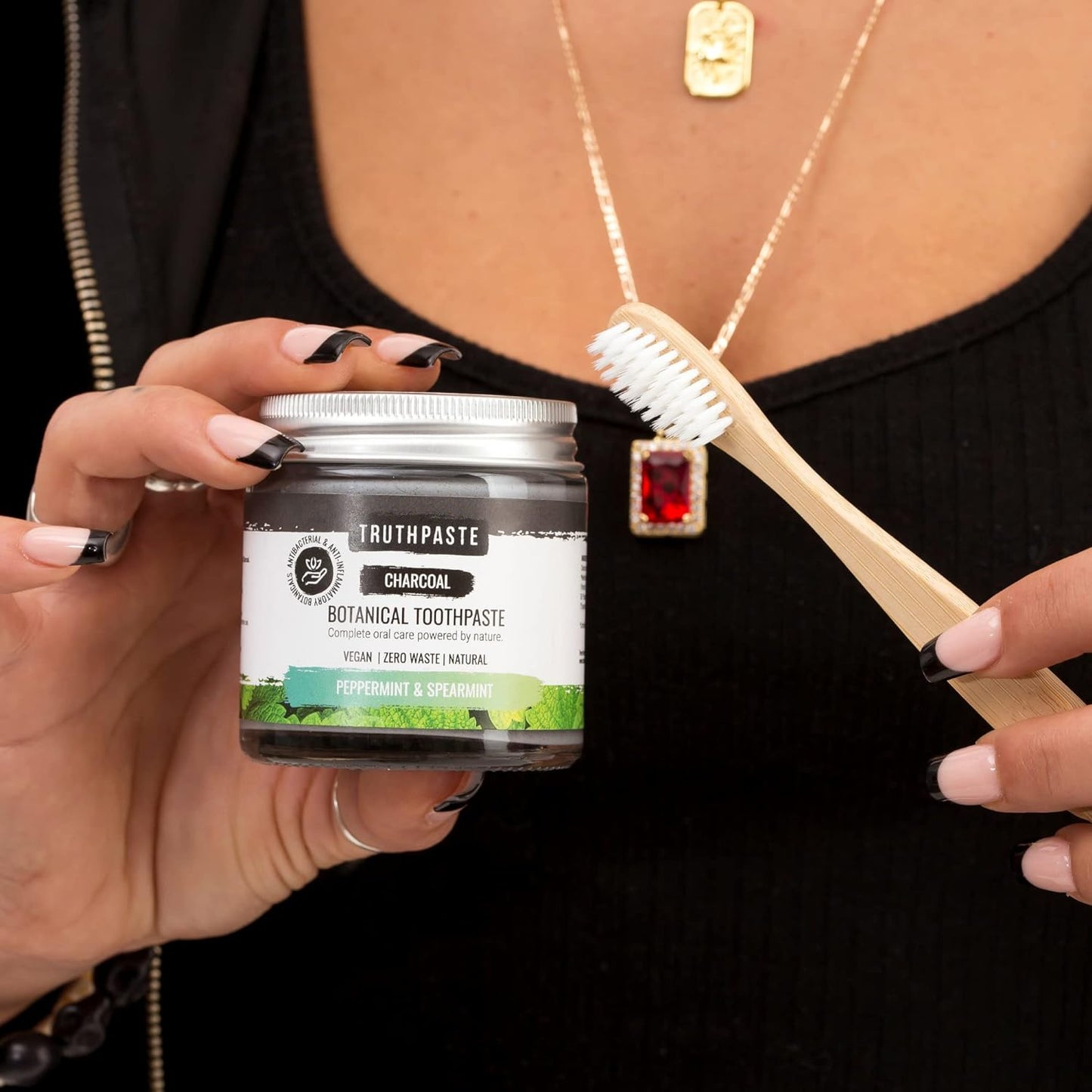 Charcoal Peppermint and Spearmint Toothpaste 100ml - Truthpaste - Eco Natural Products