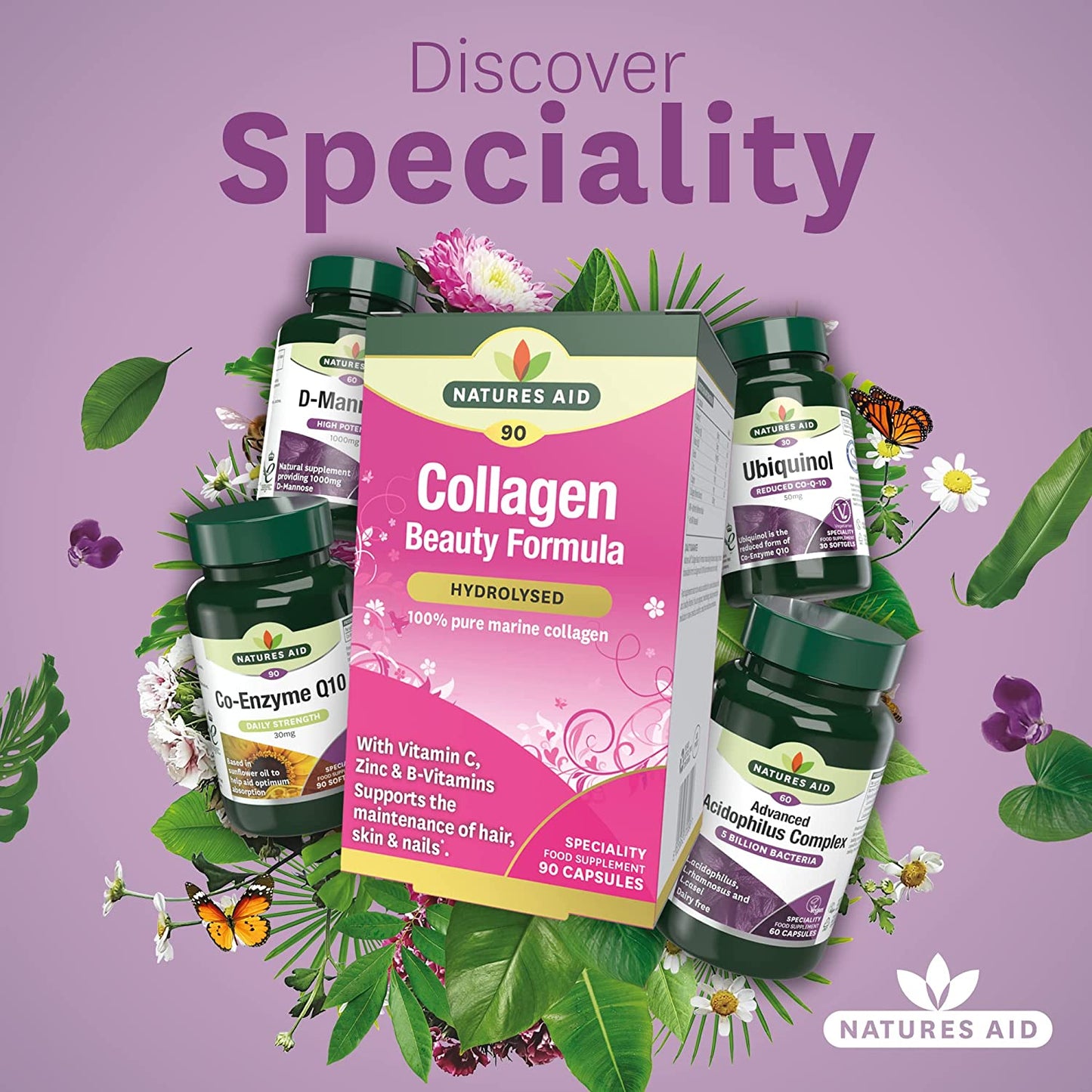 Collagen Beauty Formula 90 Capsules - Natures Aid - Vitamins & Supplements - Eco Natural Products