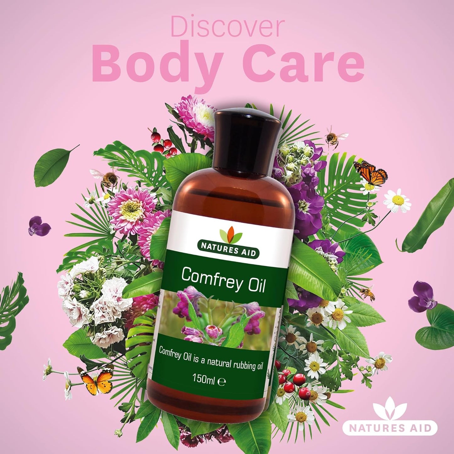 Comfrey Oil 150ml - Natures Aid - Massage Oil - Eco Natural Products