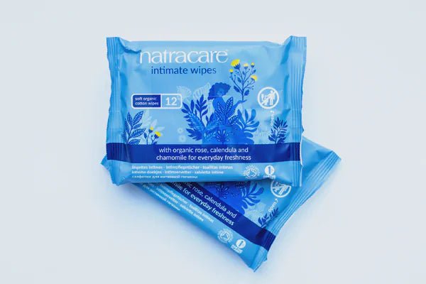 Cotton Intimate Wipes 12 Per Pack - Natracare - Wipes - Eco Natural Products