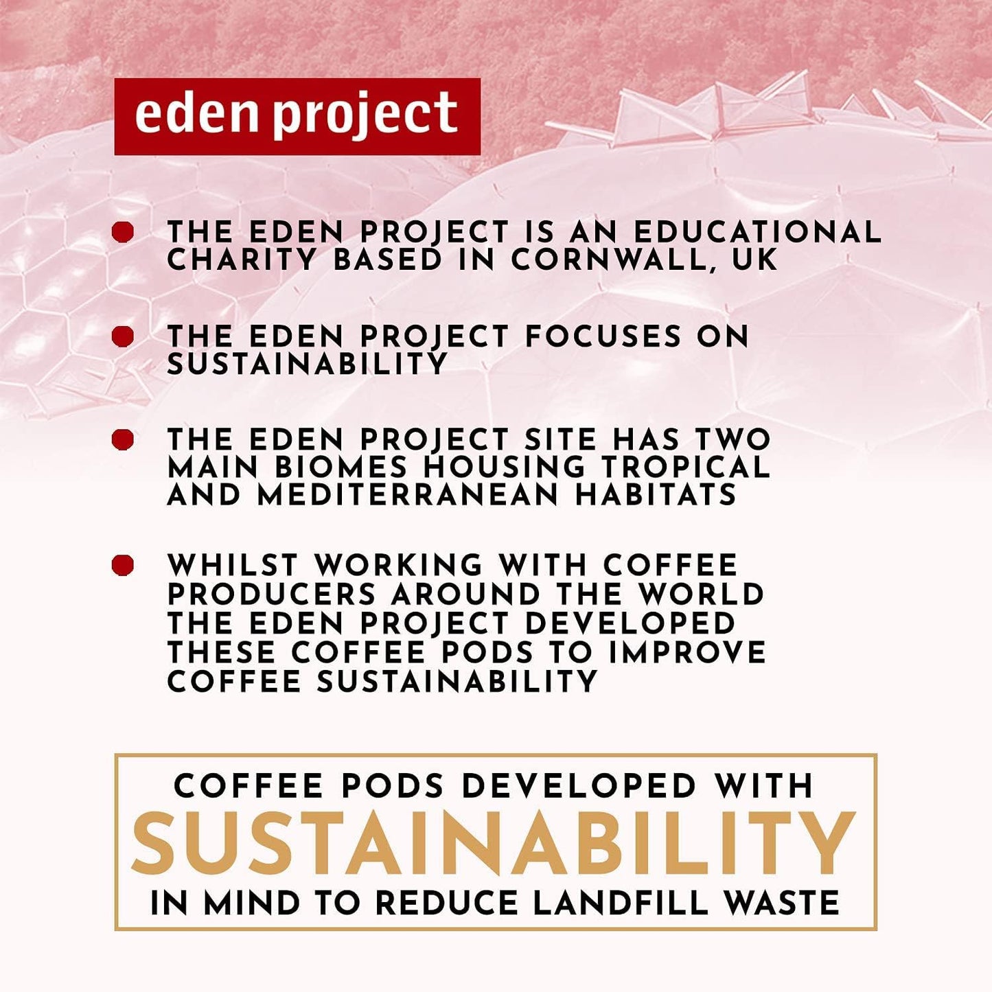 Decaffeinated Espresso Coffee Capsules x 10 - Eden Project - Coffee - Eco Natural Products