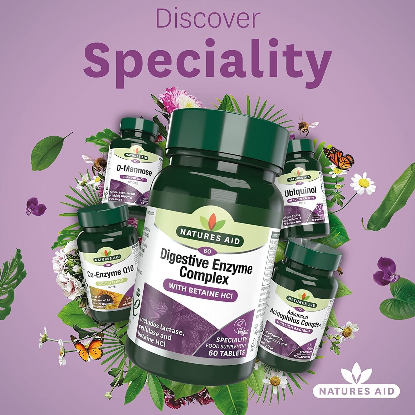 Digestive Enzyme Complex 60 Tablets - Natures Aid - Vitamins & Supplements - Eco Natural Products
