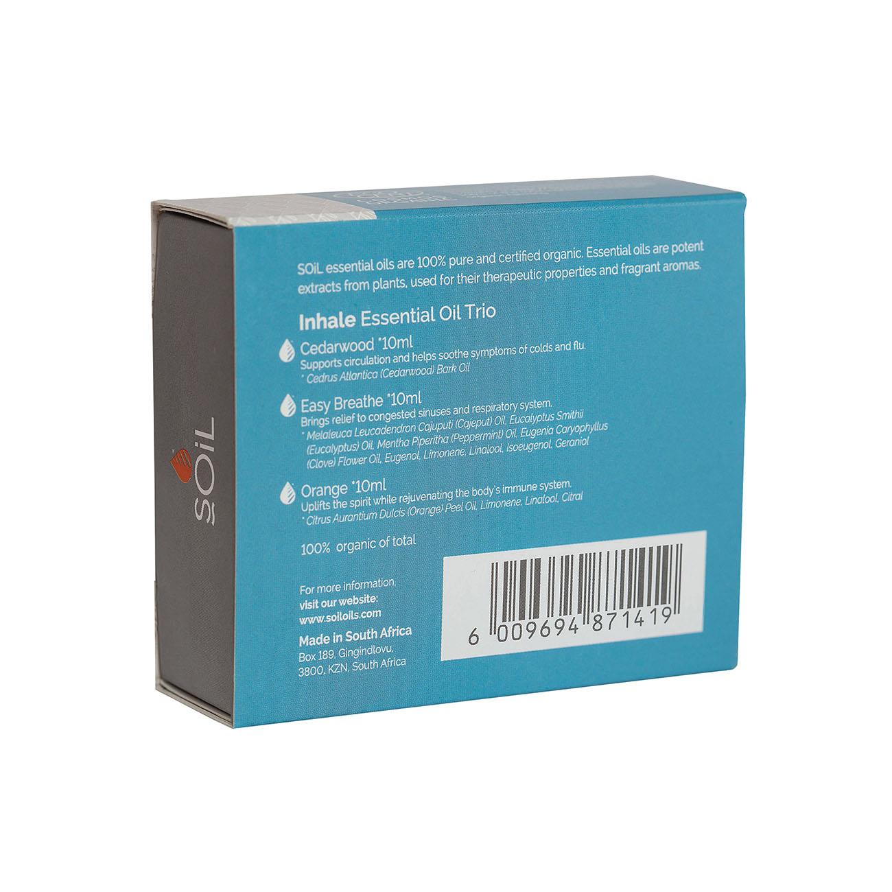 Organic Inhale Essential Oil Gift Set 3x10ml