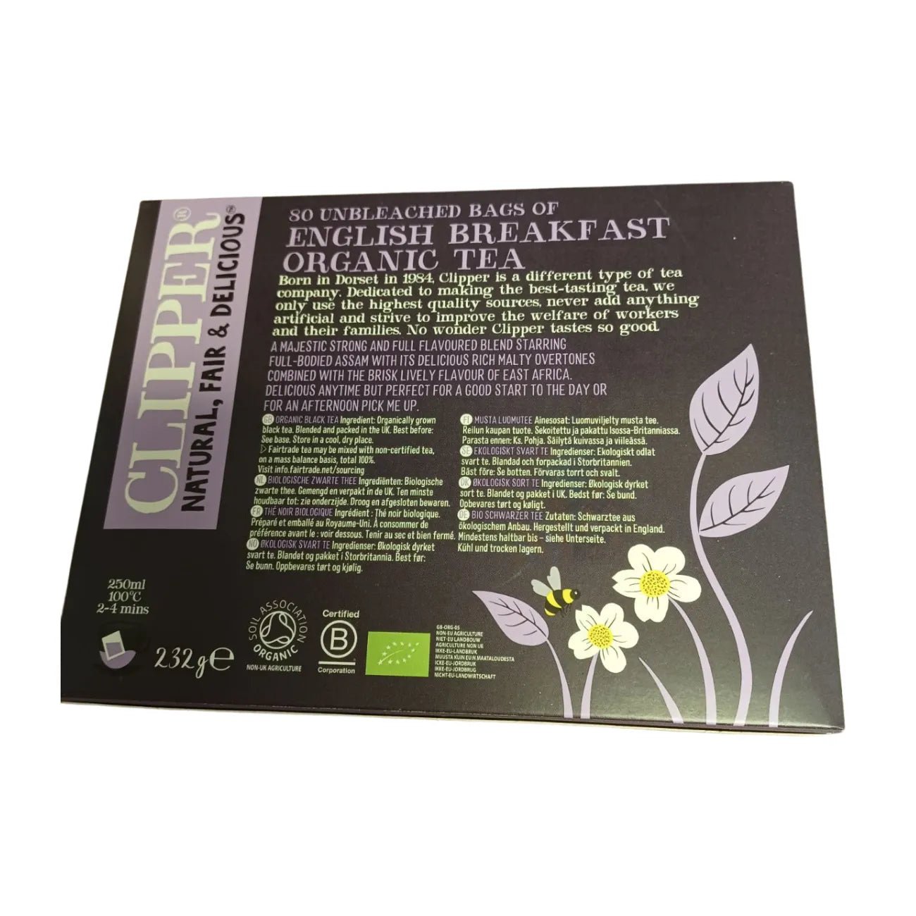 Fairtrade English Breakfast Black Tea 80 Bags - Clipper - Teas - Clipper