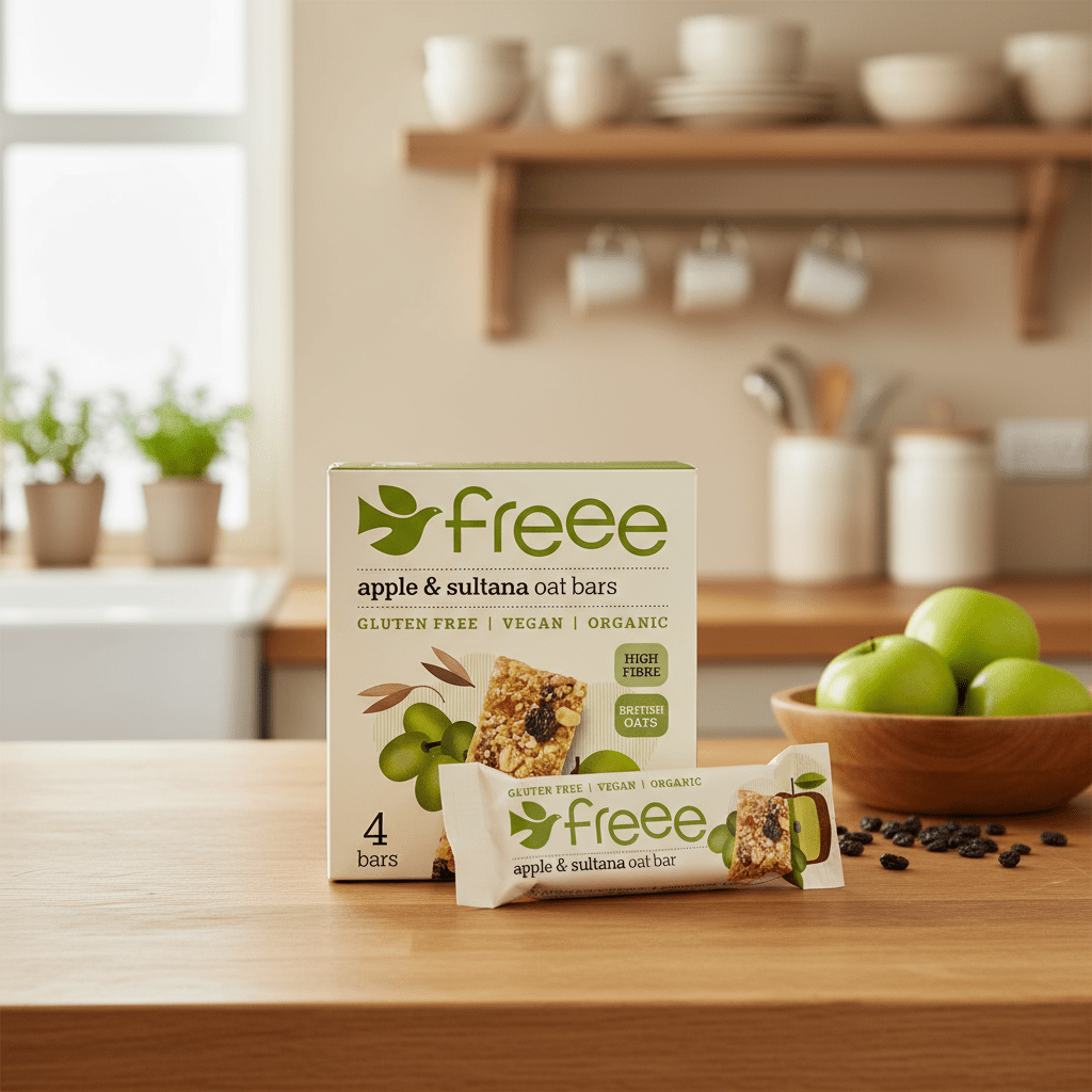 Freee Organic Apple & Sultana Gluten Free Oat Bar 4x35g - Doves Farm - Cereal & Granola Bars - Doves Farm