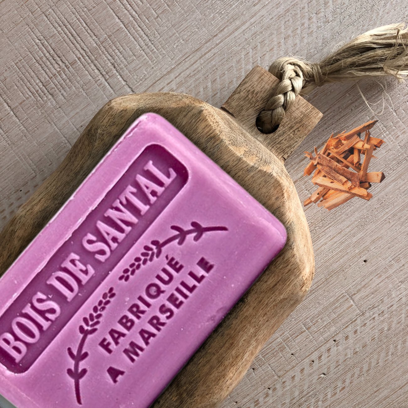 French Marseille Soap Bois de Santal (Sandalwood) 125g - FouFour - Savon de Marseille - Bar Soap - Eco Natural Products