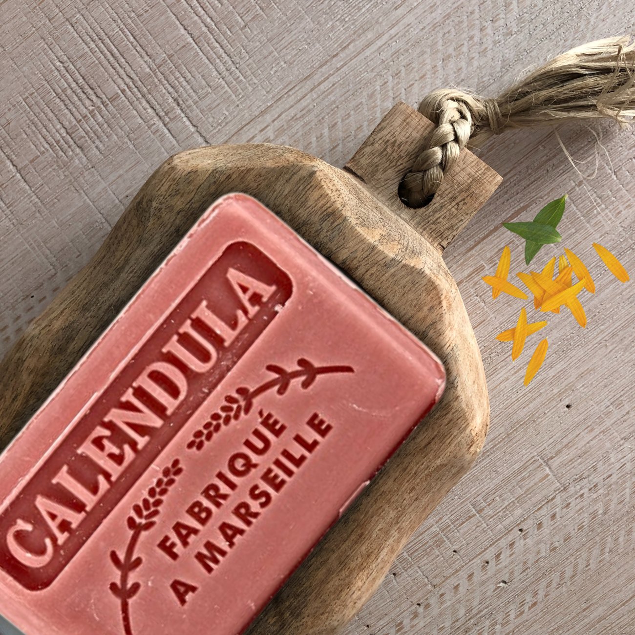 French Marseille Soap Calendula 125g - FouFour - Savon de Marseille - Bar Soap - Eco Natural Products