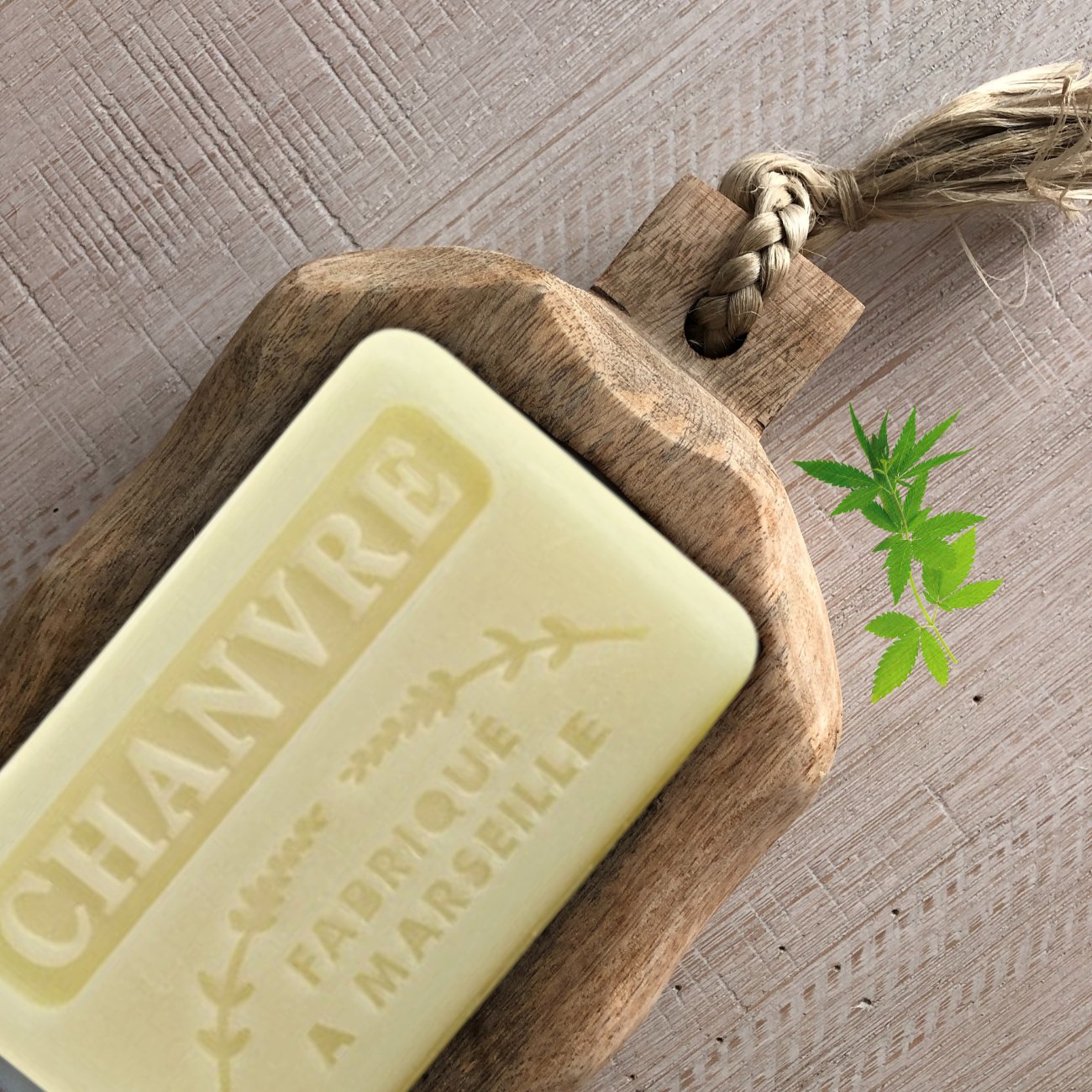 French Marseille Soap Chanvre (Hemp) 125g - FouFour - Savon de Marseille - Bar Soap - Eco Natural Products