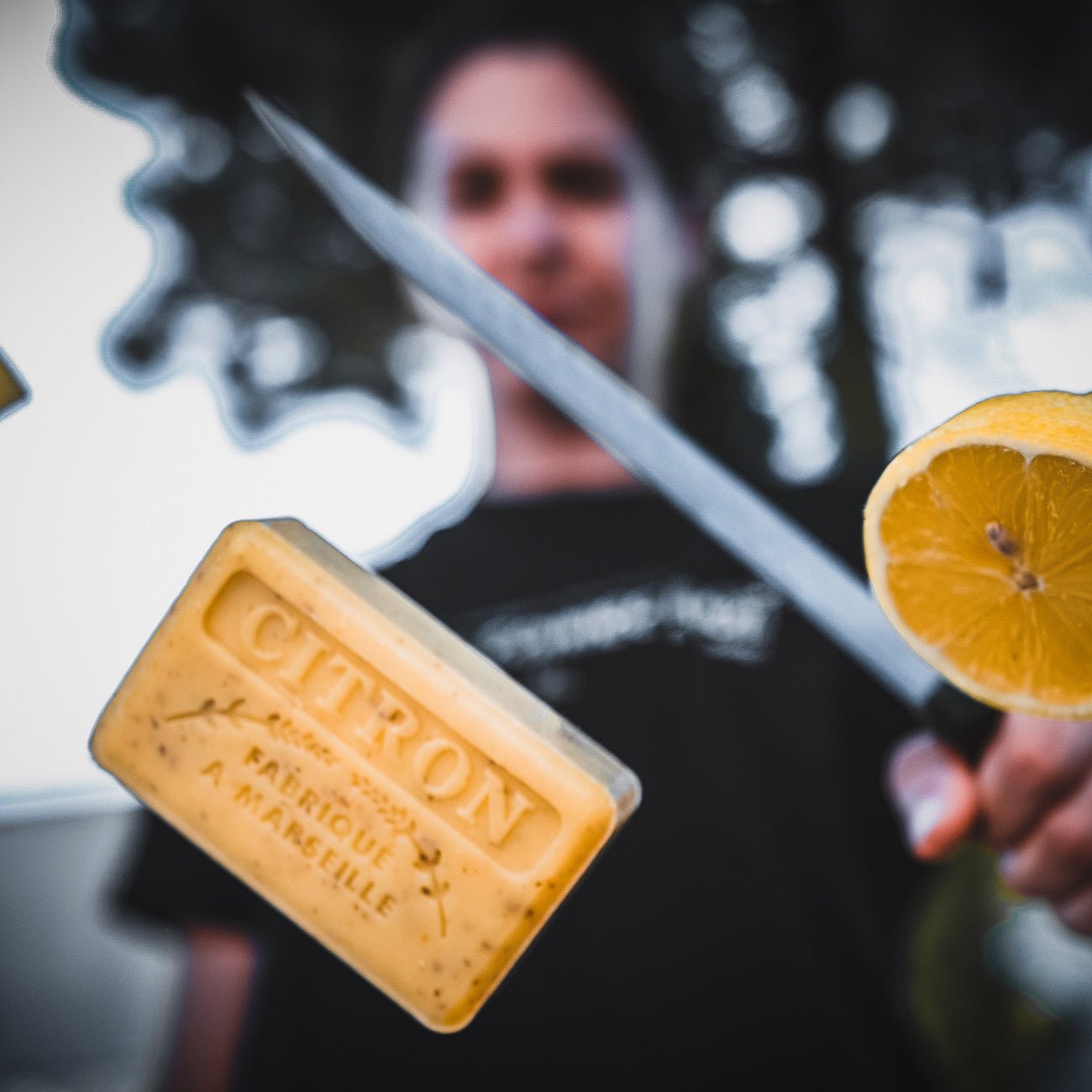 French Marseille Soap Citron Broye (Crushed Lemon) 125g - FouFour - Savon de Marseille - Bar Soap - Eco Natural Products