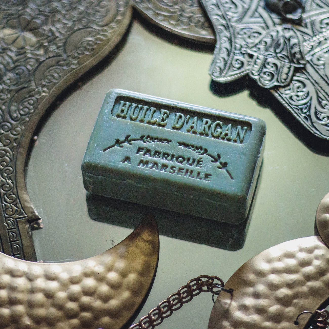 French Marseille Soap Huile d'Argan (Argan Oil) 125g - FouFour - Savon de Marseille - Bar Soap - Eco Natural Products