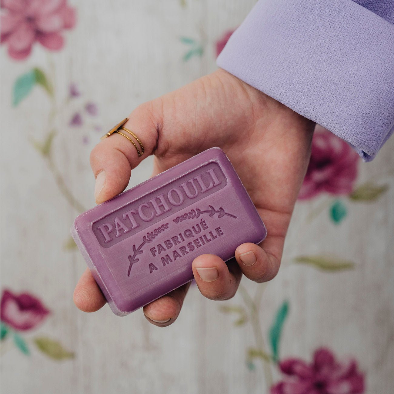 French Marseille Soap Patchouli 125g - FouFour - Savon de Marseille - Bar Soap - Eco Natural Products