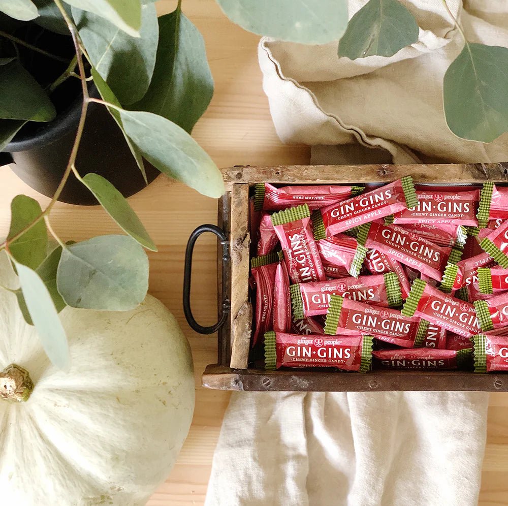 Gin Gins Spicy Apple Ginger Chews 84g - The Ginger People - Chew - Eco Natural Products