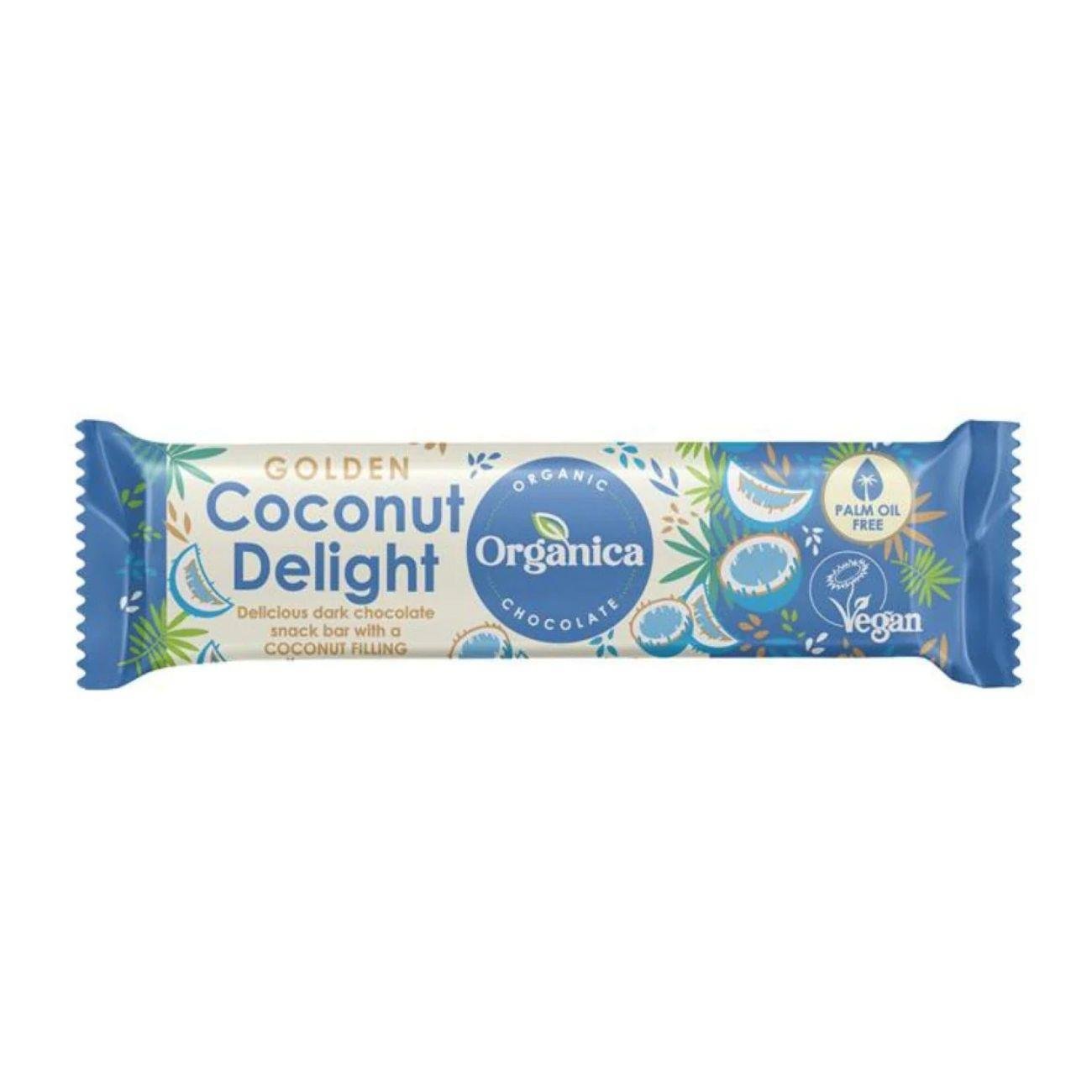 Golden Coconut Delight Snack Bar 40g - Organica - Organica