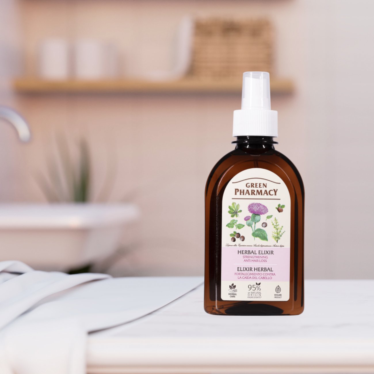 Herbal Elixir Strengthening Against Hair Loss 250ml - Green Pharmacy - Conditioners - Eco Natural Products