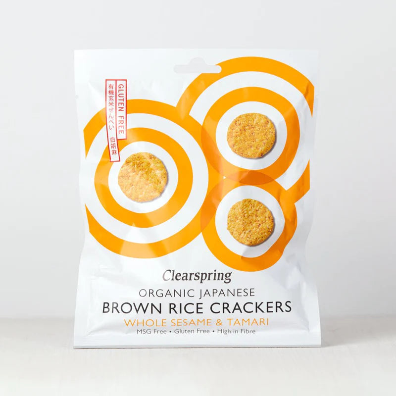 Whole Sesame Japanese Whole Rice Crackers 40g