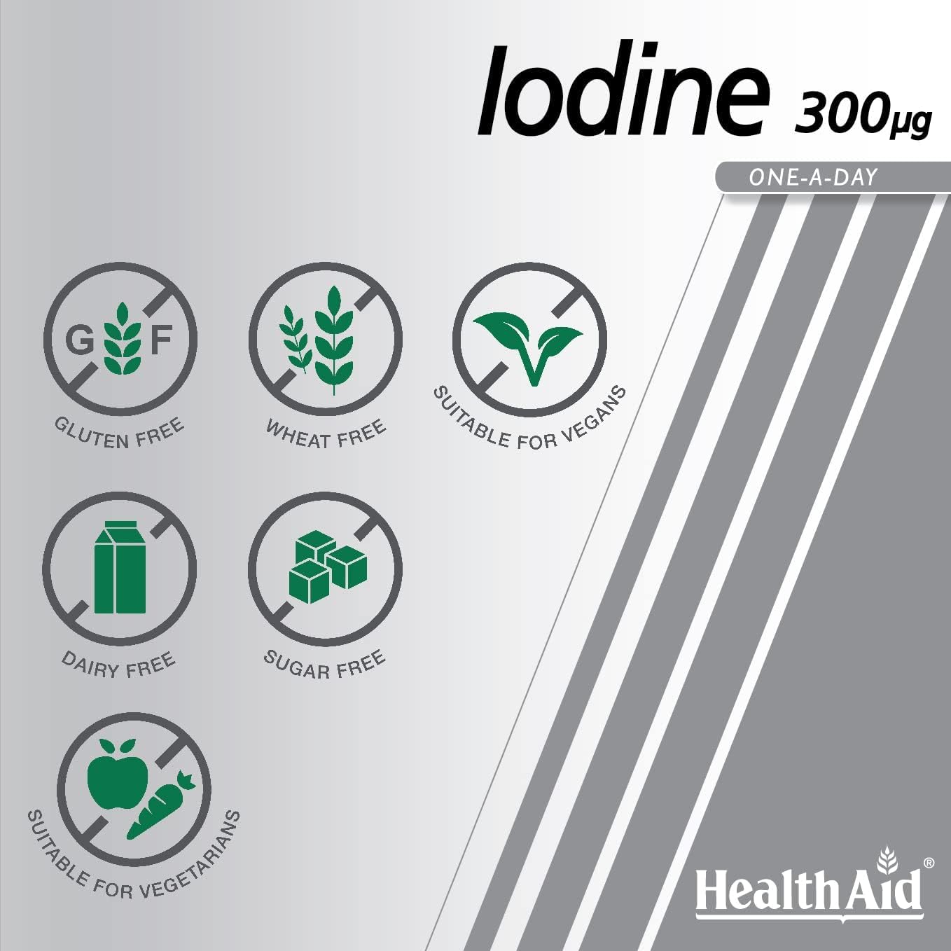 Iodine 300mcg Tablets - HealthAid - Vitamins & Supplements - Eco Natural Products