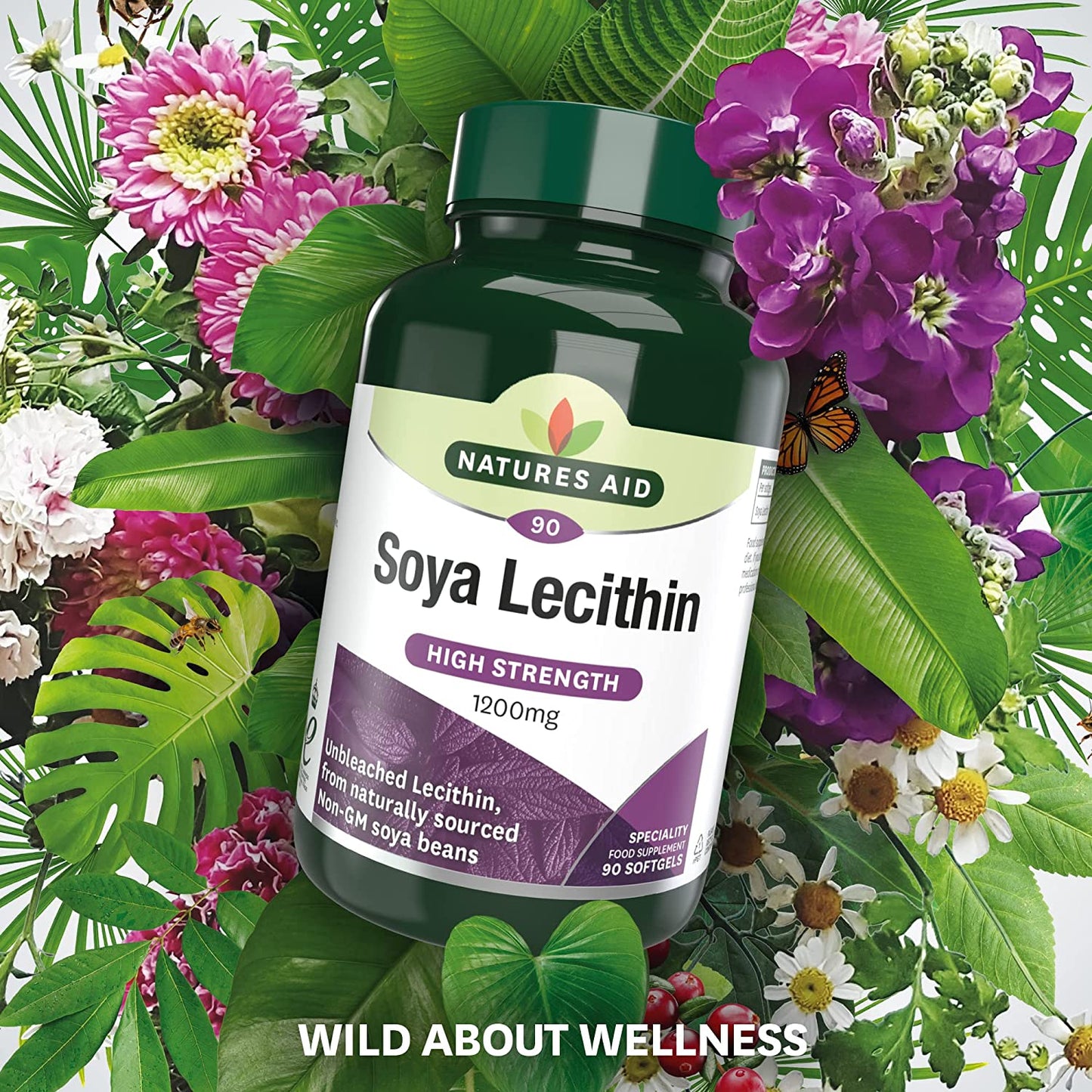 Lecithin 1200mg 90 Softgels - Natures Aid - Vitamins & Supplements - Eco Natural Products