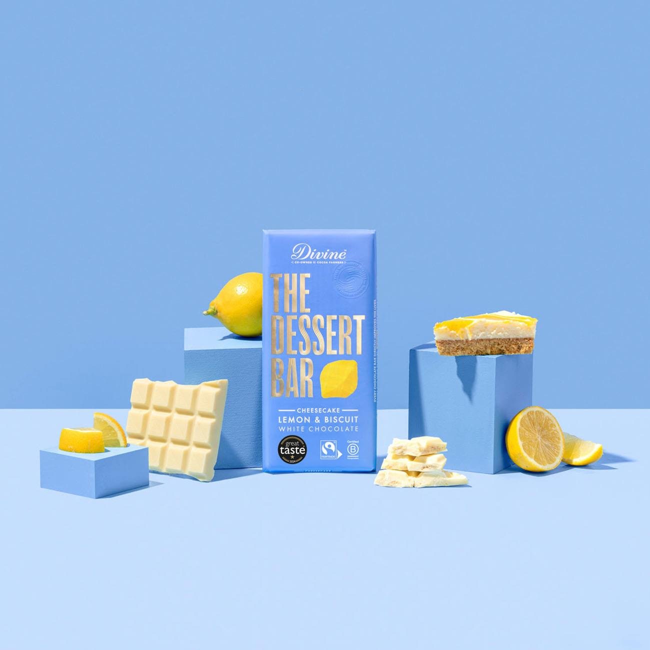 Lemon Cheesecake White Chocolate Bar 180g - Divine Chocolate - Chocolate - Eco Natural Products