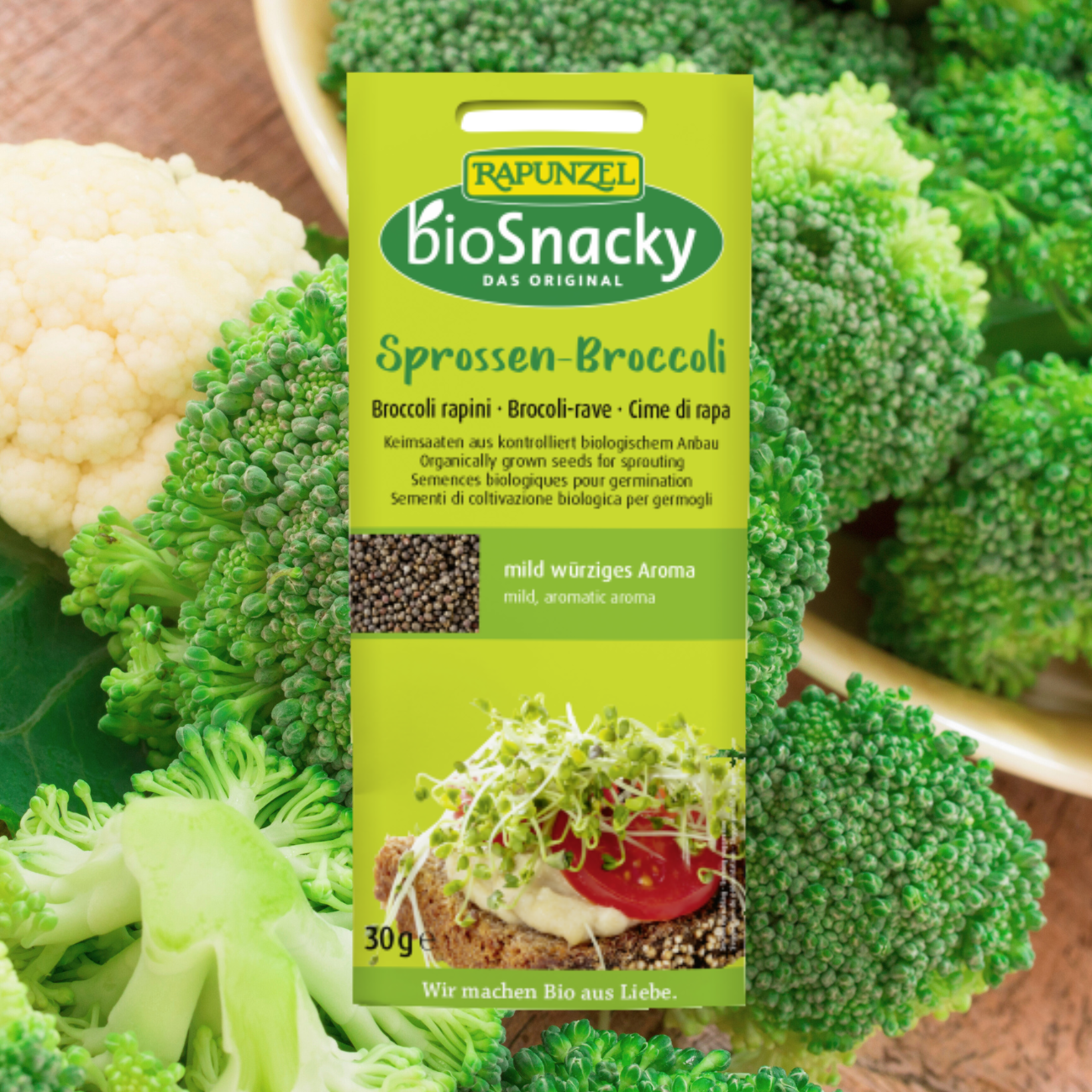Organic BioSnacky Broccoli Sprouting Seeds 30g