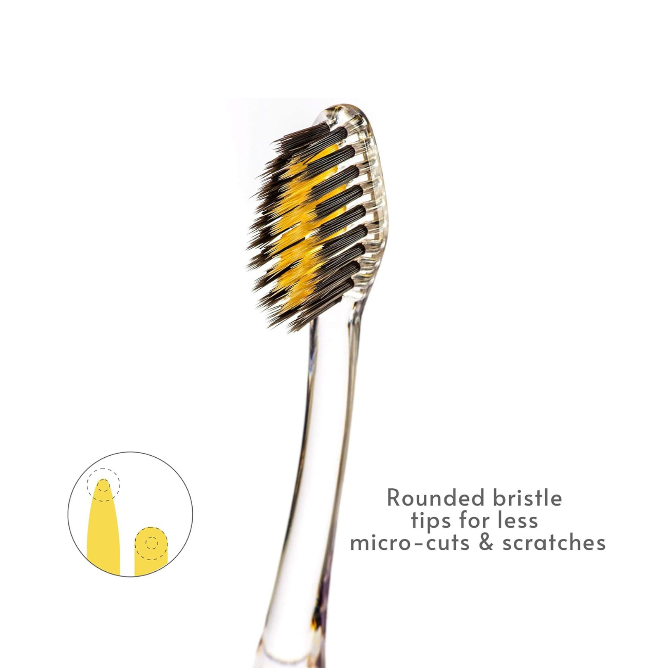 Charcoal & Gold Toothbrush Crystal Handle