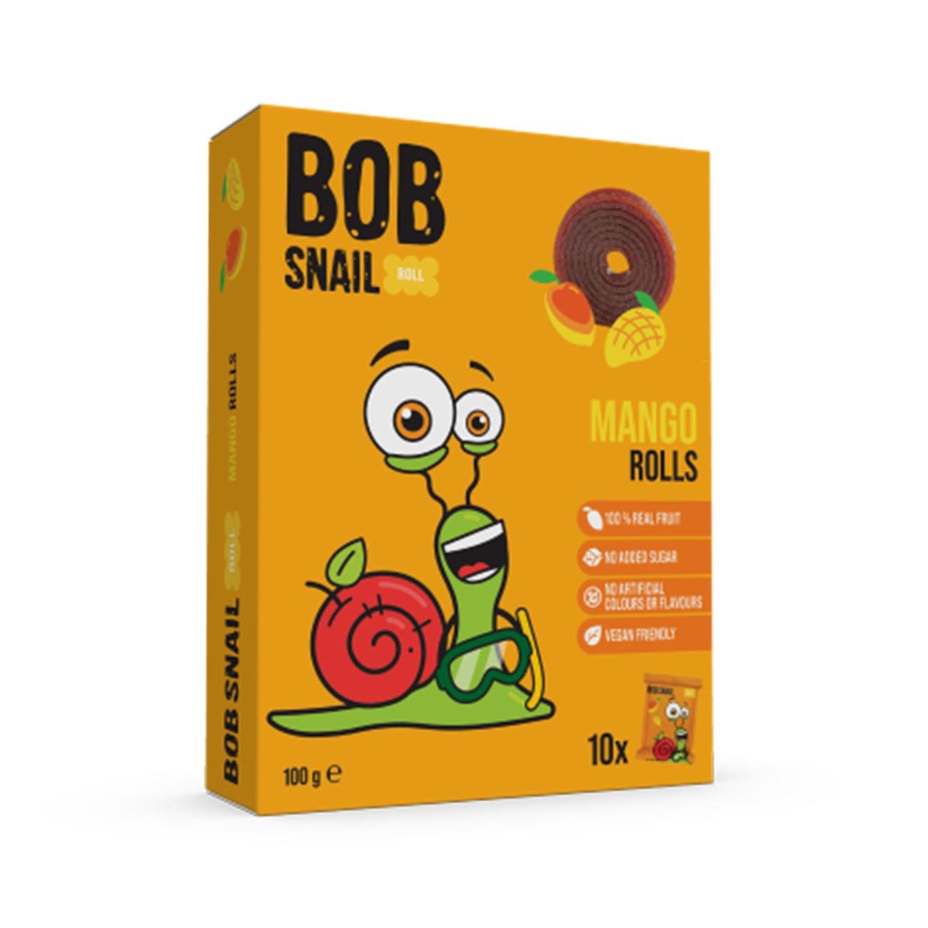 Mango No Added Sugar Fruit Rolls 100g - Bob Snail - Fruit snack - Eco Natural Products