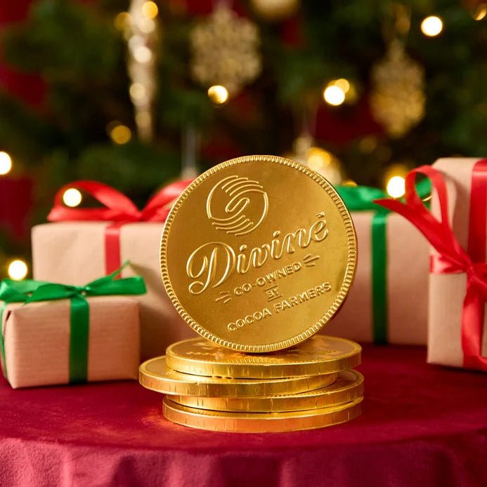 Milk Chocolate Giant Coin 58g Damaged Packaging - Divine Chocolate - Chocolates - Divine Chocolate