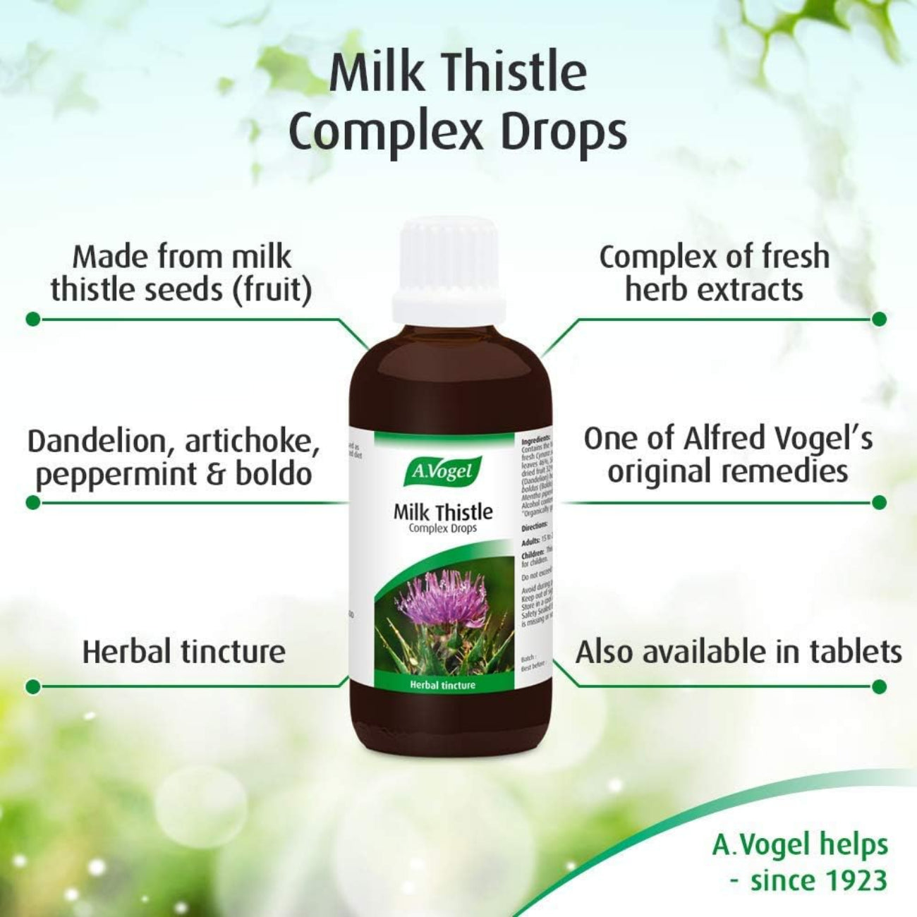 Milk Thistle Complex Tincture - 50ml EXP 31.05.2026 - A. Vogel - Herbal Supplements - A. Vogel