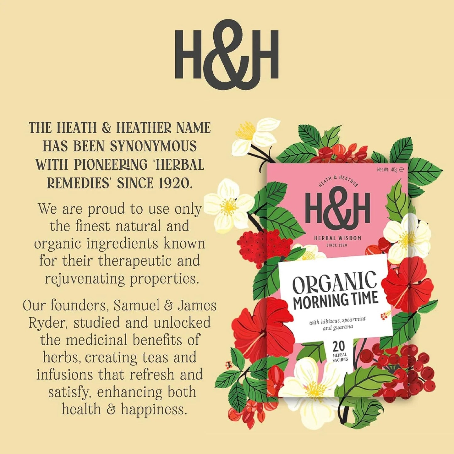 Morning Time Botanical Infusion 20 Bags - Heath & Heather - Infusions - Heath & Heather