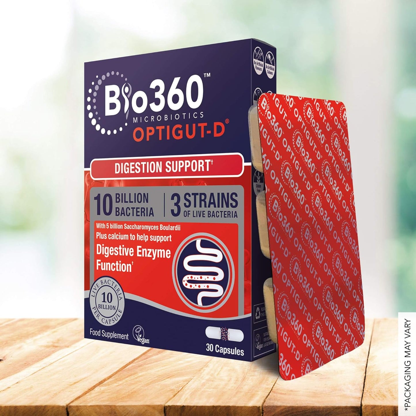 NutriGUT - D Probiotics 10 Billion Bacteria Saccharomyces Boulardii 30 Capsules - Natures Aid - Vitamins & Supplements - Eco Natural Products