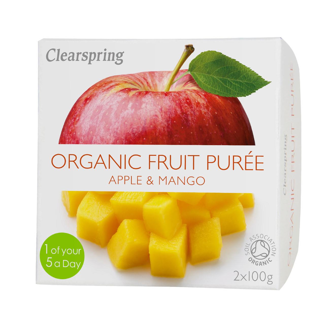 Organic Apple and Mango Fruit Puree 2x100g BBE 31.08.2025 - Clearspring - Clearspring