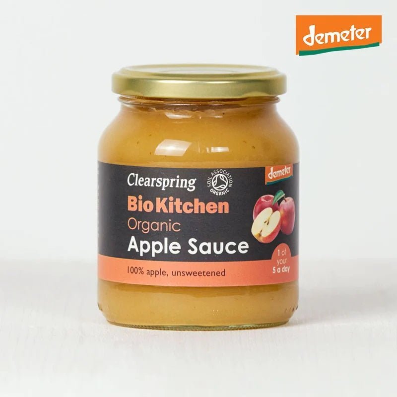 Organic Apple Sauce Unsweetened Demeter Bio Kitchen 360g - Clearspring - Vegetables - Eco Natural Products